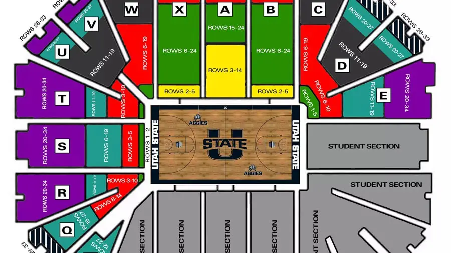 Basketball seating map