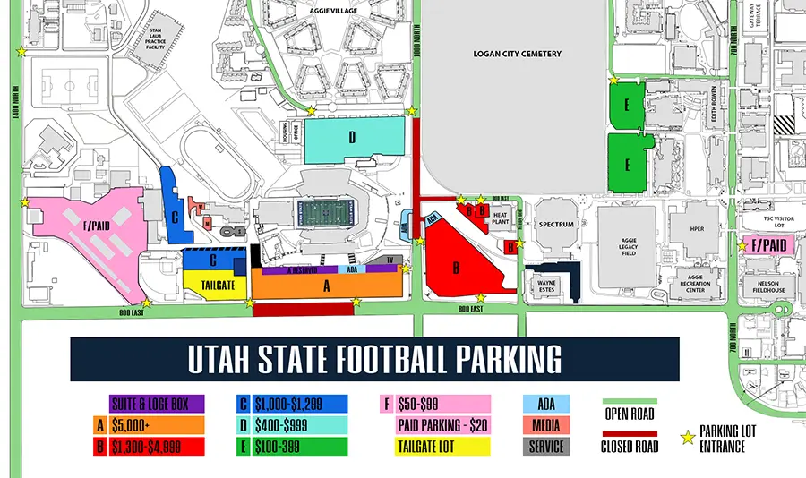 Football parking map